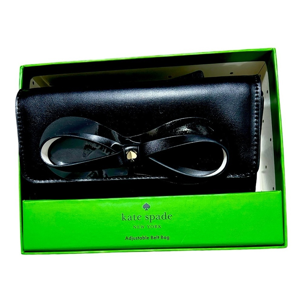 NWT Kate Spade Adjustable Leather Belt Bag with Bow Detail in Box